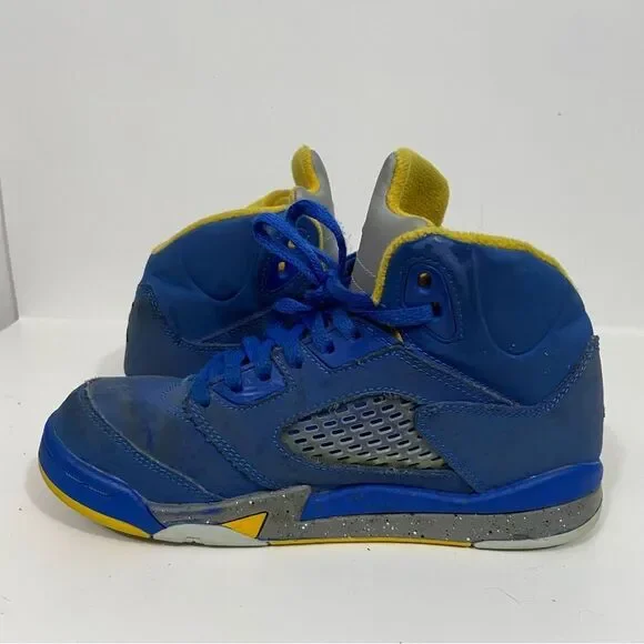 Air Jordan 5 Retro Laney Varsity Royal Blue Sneakers - Picture 4 of 8